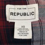 FOR THE REPUBLIC Plaid Off Shoulder Bell Sleeves Peplum Top Photo 9