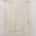 margaret o'leary  Pullover Sweater in White Coastal Minimalist Small Fall Casual‎ Photo 0