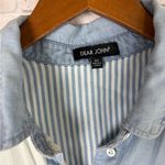 Dear John  Tencel Patchwork Slouchy Button Down Shirt Photo 3