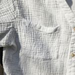 Love Note Love Notes button down crop top white gauze shirt S Photo 4