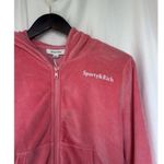 Sporty & Rich Health Ivy Velour Zipped Hoodie Pink Women’s Small Retro Sporty Photo 8