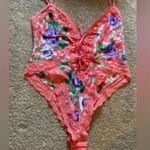 Victoria's Secret Vintage Gold Label Lace Floral Teddy Size Large Photo 0