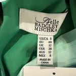 Badgley Mischka  Belle high neck colorful knee length ruffled bow dress Photo 9