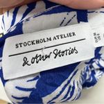 & Other Stories & Other Stories Blue White Nautical Print Ruffled Crop Top Womens 6 Beachy Vaca Photo 9