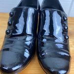 Studio Works  Black Patent 50s Style Office Shoe Slip On Heel Button Accent 8.5 Photo 5