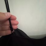 Betsey Johnson Silk size 8 100% silk dress. Black. Adjustable straps. Bow. Photo 6