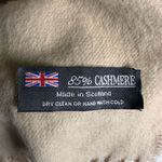 Scotland Unisex Beige Cashmere Scarf Fringed 62"x11.5" Photo 3