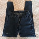 Levi's Levi’s 535 Jegging Jeans Medium Blue Wash Distressed Size 7M Juniors Stretch EUC Photo 0