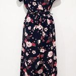 Candie's Junior's Black W/ Pink Floral Design Hi-low Shorts Romper Dress Size M Photo 0