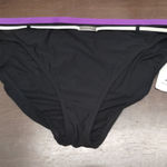 Nautica  NWT Women's Size 16 Black Purple Swim Separates Belted Bikini Bottom Photo 0