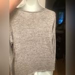 White House | Black Market WHBM Sz L Women’s Silver Shimmer Cold Shoulder Sweater Photo 3