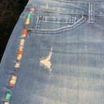 Seven7 Womans Sz 14 Plus Cutoff Jean Shorts Stretch Pockets Denim Embroidered Photo 1