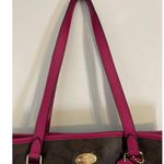 Coach Women's Monogram Tote Bag Brown Fuchsia Photo 3