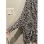 Free People Heather Chunky Knit Hooded Zip Oversized Cardigan Gray Photo 2