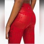 Lululemon  Wunder Under HR Tight 28” Full on luxtreme manifesto size 6 in red Photo 2