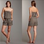 BCBGMAXAZRIA Cute Olive Green Romper with Buttons 2 / XS Photo 1