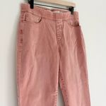 Soft Surroundings Ultimate Straight Leg Full Length Pull On Jeans Pink Medium Photo 2