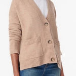 J.Crew  Wool Blend Button Down Long Sleeve Cardigan Sweater Pockets XS Brown Photo 0
