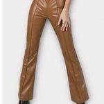Princess Polly Womens  Faux Leather Flare Pants Size 6 Photo 0