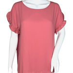 Loft Shirt Womens Small Mauve Pink Ruffle Sleeve Casual Workwear Versatile Photo 0