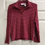 Liz Claiborne  Striped Red, Black and White Sweater - Size Medium - GUC Photo 0