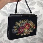 1950s Floral Embroidered Needlework Handbag Multi Photo 1