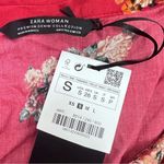 ZARA  Dress Red Floral Off Shoulder Size S Cocktail Beach Festival Boho Y2K Photo 9