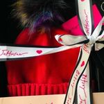 Betsey Johnson  Pink Pom Pom Beanie & Card Case Wallet Gift Set NWT Photo 1