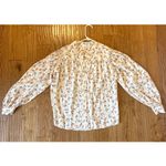 frame denim  100% silk floral blouson blouse size small Photo 9