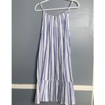 BeachLunchLounge Blue and White Striped Midi Spaghetti Strap Cotton Dress XXL Photo 2