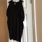 NWT Black Cold Shoulder Comfy Tunic Coverup SWIMSUITS FOR ALL Size XL Photo 2