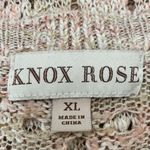 Knox Rose Boho Open Knit Ruffle Hem Long Sleeves Pullover Sweater Photo 8