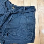 American Eagle  Black Linen Shorts with Tie Belt Size 2 Photo 2