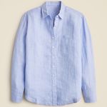J.Crew  Garcon classic shirt in Baird McNutt Irish linen French Blue Size 00 Photo 3