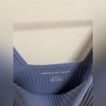 American Eagle Summer  purple ribbed squareneck cropped tank top crop top small Photo 4