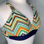 Alex Marie Retro Multicolor Chevron Print Swim Bikini Top Size 10 Photo 3