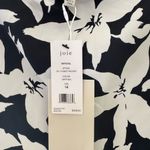 Joie  Black & White Floral A-Line Midi Skirt New Size 14 Photo 1