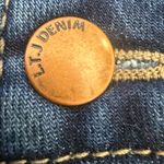 LETTER TO JULIET L.T.J. Sicily Dark Crop Flare Raw Hem Jeans Size 30 Blue Photo 6