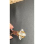 Joan Rivers  bee pin brooch gold tone green eyes rhinestones Photo 14