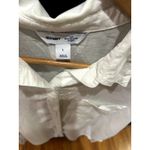 Old Navy  White Button Up Women's Size Large Boyfriend Shirt Linen Blend Photo 1