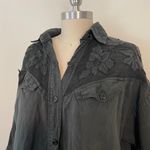 Vintage Black Western Style Shirtdress Size M Photo 5