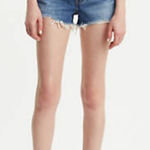 Levi's  501 Button Fly Cut-Off Shorts Women's Size 27 Festival Summer Denim Photo 0