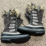 Sorel Joan of Arctic Waterproof Insulated Winter Snow Boots Size 5 Gray Leather Photo 0