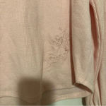 cupio  pale pink long sleeve top embroidered flowers size L Photo 1