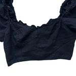 House of Harlow Black Puff Sleeve Top Size Medium Photo 5