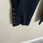 Who What Wear  NWT Black Tie Waist Tapered Dress Pants 10 Button Hem Photo 2