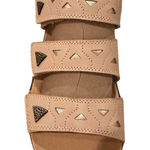 Clarks Collection Lureann Nora Leather Beige Strappy Comfort Shoes Size 12 W Photo 0