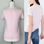 American Eagle  Pink Lace Up Short Sleeves Top Photo 5