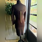 Y2K INC International Concepts black banded stretch zipper dress, size large Yellow Photo 1