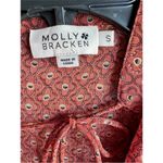 Molly Bracken  western long sleeve sheer tie neck high neck ruffle blouse small Photo 6